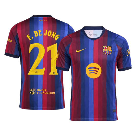 Koszulka piłkarska FC Barcelona UCL 2026/27 domowa F. DE JONG #21 - Kibula