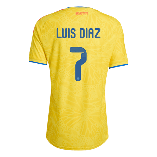 Koszulka piłkarska w wersji zawodniczej Kolumbia Mundial 2026 domowa LUIS DíAZ #7