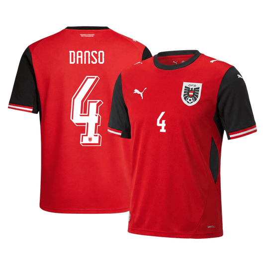 Koszulka piłkarska Austria Mundial 2026 domowa DANSO #4