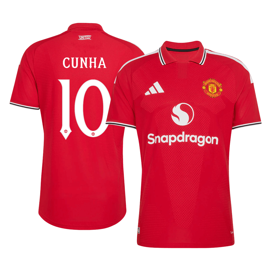 Koszulka piłkarska w wersji zawodniczej Manchester United UCL 2026/27 domowa CUNHA #10