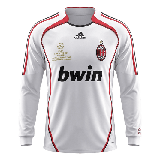 Koszulka piłkarska retro z długim rękawem AC Milan 2006/07 wyjazdowa - Kibula
