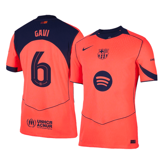 Koszulka piłkarska w wersji zawodniczej FC Barcelona UCL 2025/26 trzecia GAVI #6 - Kibula
