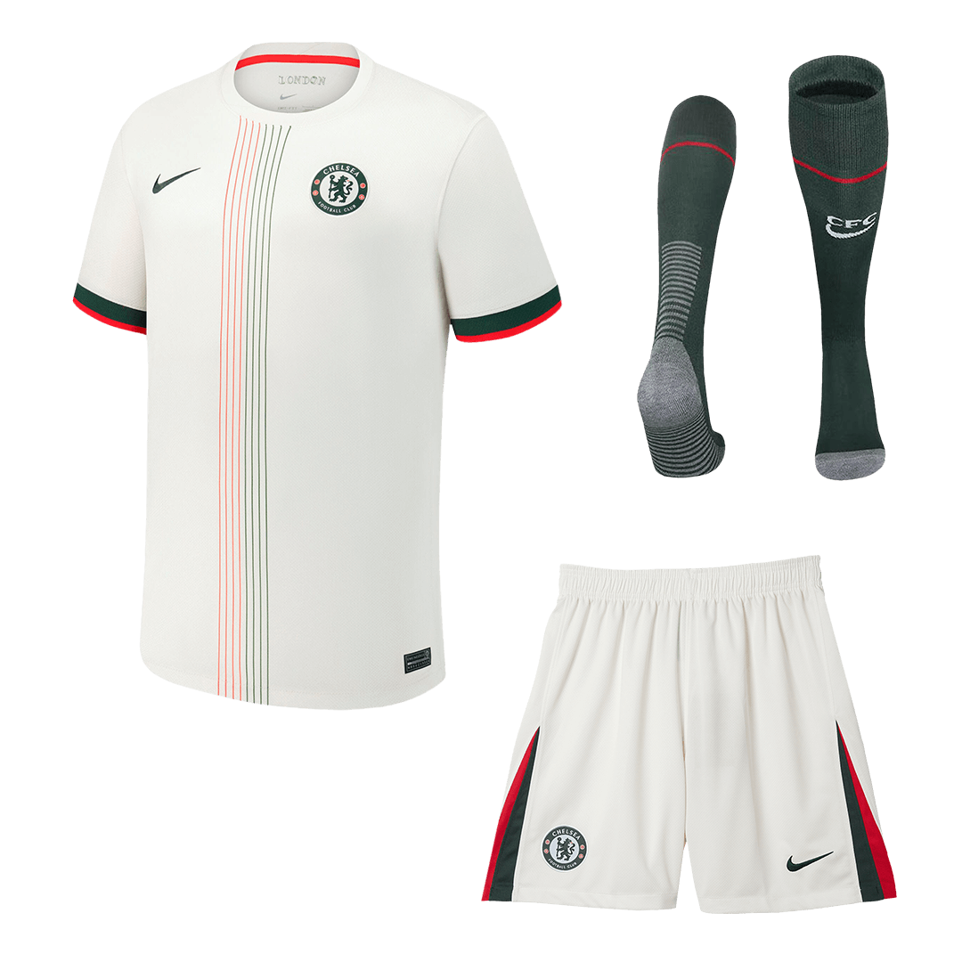 Męski pełny zestaw piłkarski Chelsea 2025/26 wyjazdowy - Kibula