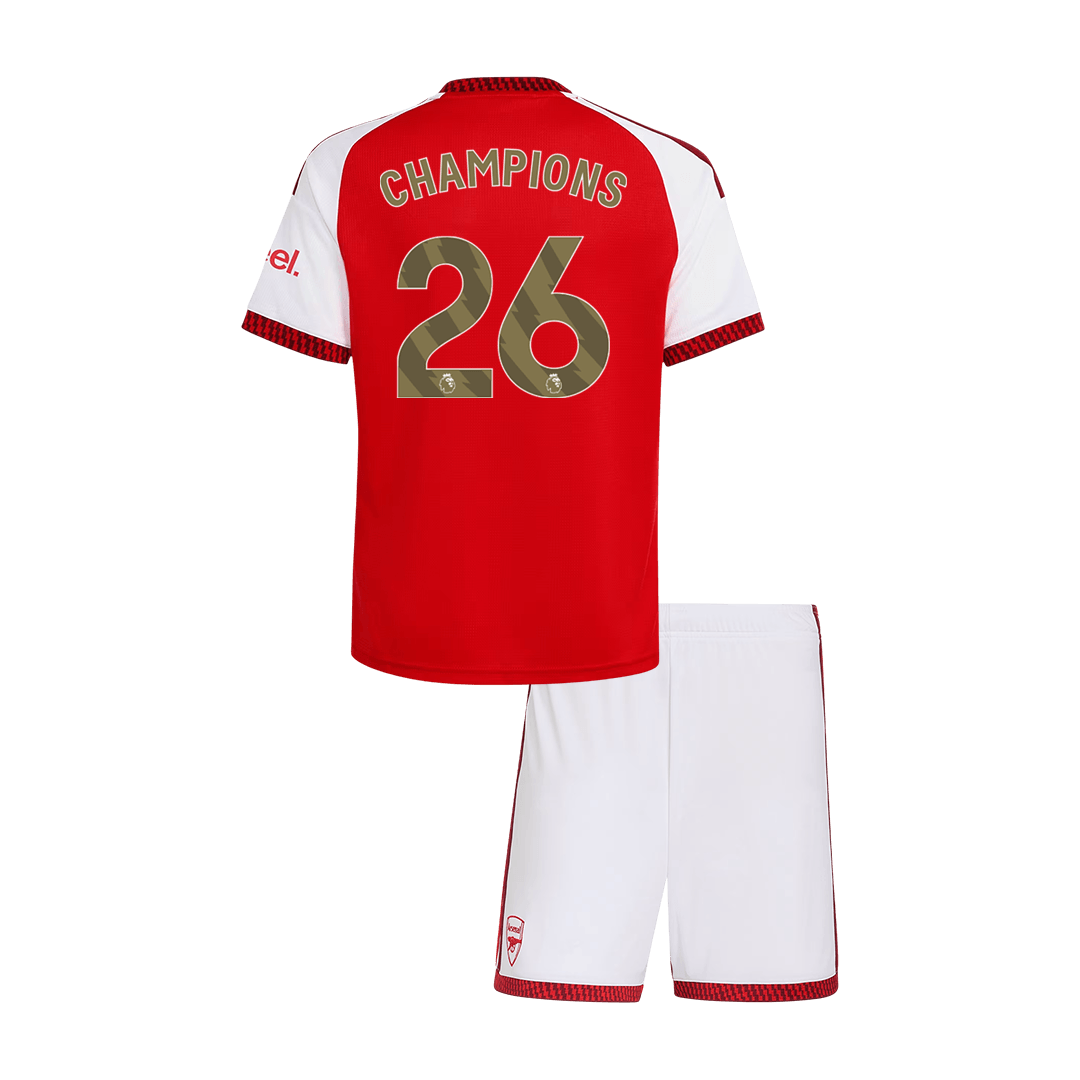 Dziecięcy zestaw piłkarski Arsenal 2026/27 domowy CHAMPIONS CHAMPIONS #26 - Kibula