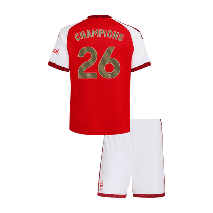 Dziecięcy zestaw piłkarski Arsenal 2026/27 domowy CHAMPIONS CHAMPIONS #26 - Kibula