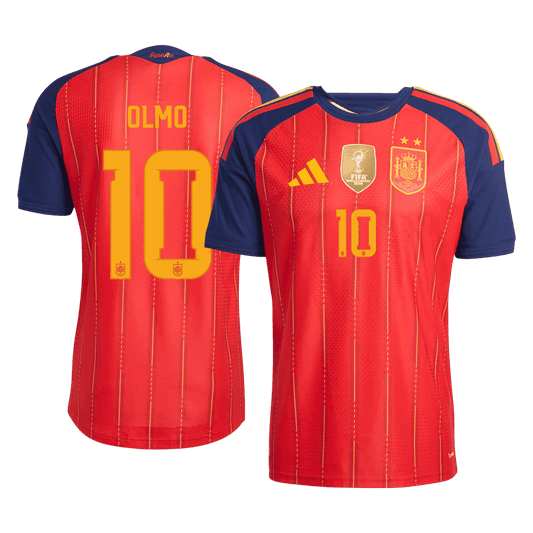 Koszulka piłkarska w wersji zawodniczej Hiszpania Mundial 2026 domowa Champion Edition OLMO #10