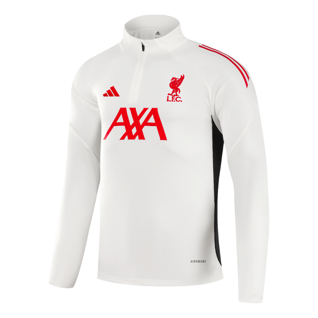 Męski dres treningowy z bluzą rozpinaną Liverpool 2025/26 biały