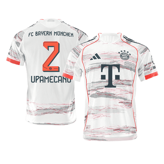 Koszulka piłkarska w wersji zawodniczej Bayern Monachium 2025/26 wyjazdowa UPAMECANO #2 - Kibula