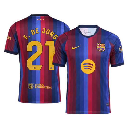 Koszulka piłkarska FC Barcelona 2026/27 domowa F. DE JONG #21 - Kibula