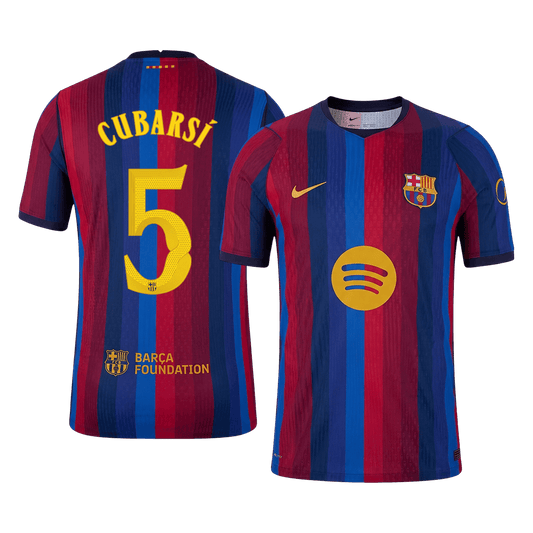 Koszulka piłkarska w wersji zawodniczej FC Barcelona UCL 2026/27 domowa CUBARSÍ #5
