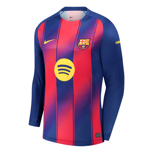 Koszulka piłkarska z długim rękawem FC Barcelona 2025/26 domowa - Kibula