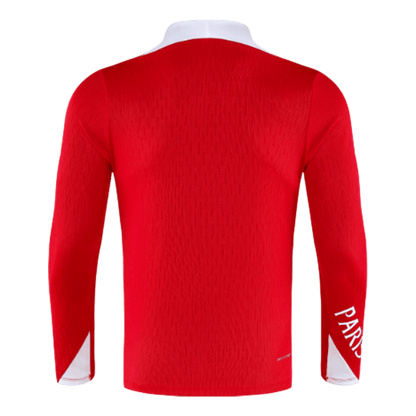 Męski dres treningowy z bluzą rozpinaną PSG 2025/26 czerwony