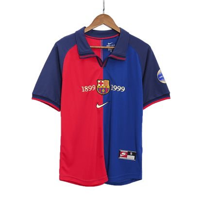 Koszulka piłkarska retro FC Barcelona 1999/00 domowa 100th Anniversary KLUIVERT #9 - Kibula