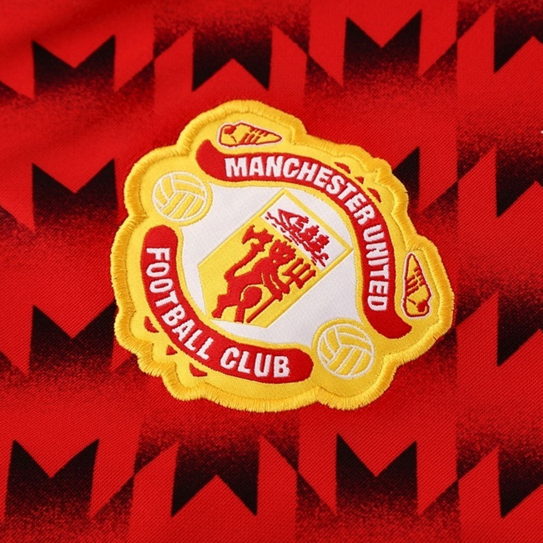 Męski dres treningowy Manchester United 2025/26 czerwono-czarny