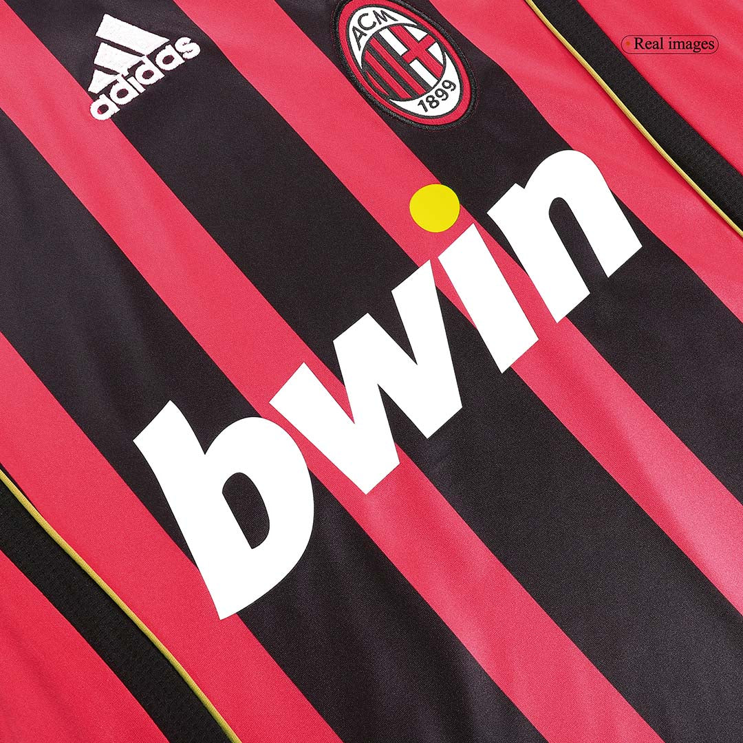 Koszulka piłkarska retro z długim rękawem AC Milan 2006/07 domowa MALDINI #3 - Kibula