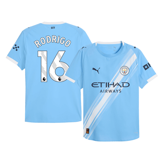 Koszulka piłkarska w wersji zawodniczej Manchester City 2025/26 domowa RODRIGO #16