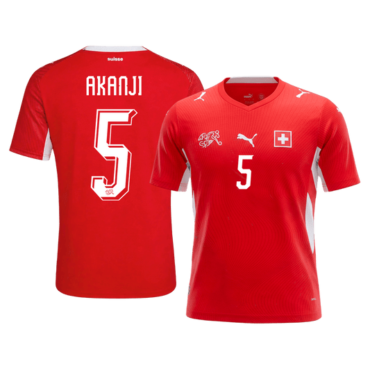 Koszulka piłkarska Szwajcaria Mundial 2026 domowa AKANJI #5