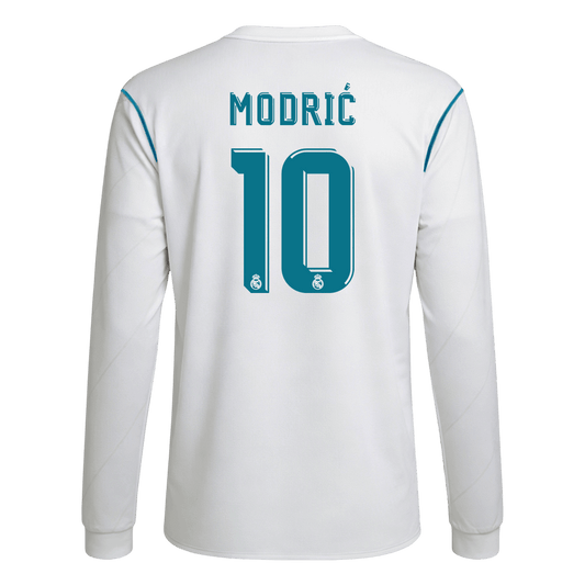 Koszulka piłkarska retro z długim rękawem Real Madryt 2017/18 domowa MODRIĆ #10
