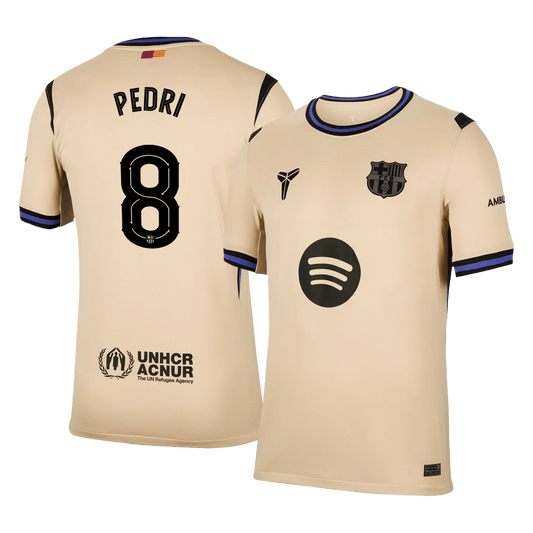 Koszulka piłkarska FC Barcelona UCL 2025/26 wyjazdowa PEDRI #8 - Kibula