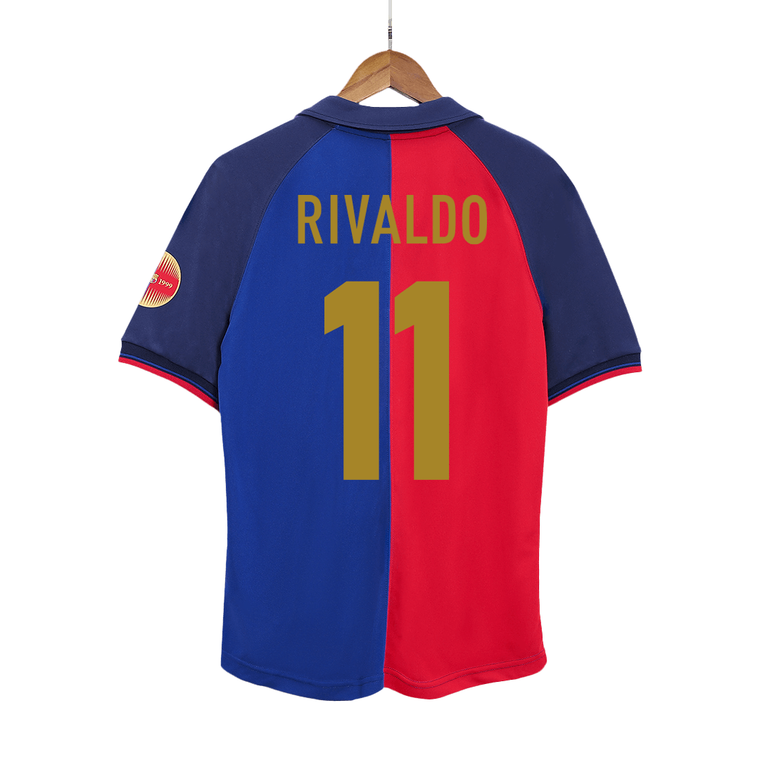 Koszulka piłkarska retro FC Barcelona 1999/00 domowa 100th Anniversary RIVALDO #11 - Kibula