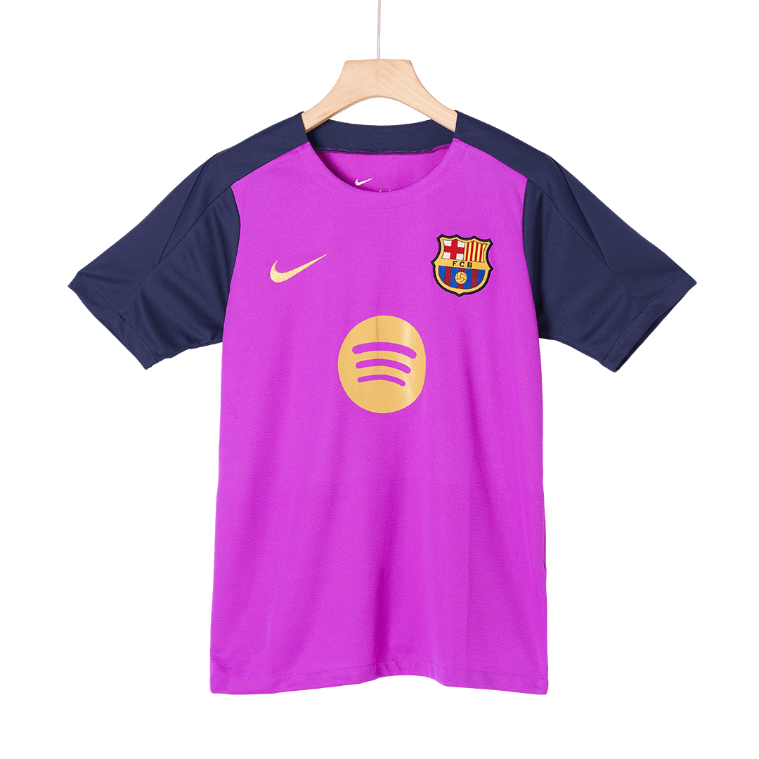 Koszulka piłkarska FC Barcelona 2025/26 przedmeczowa fioletowa - Kibula