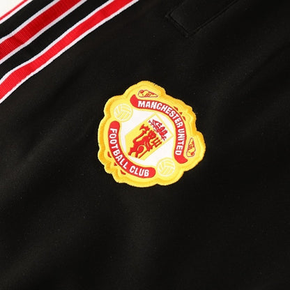 Męski dres treningowy Manchester United 2025/26 czerwono-czarny