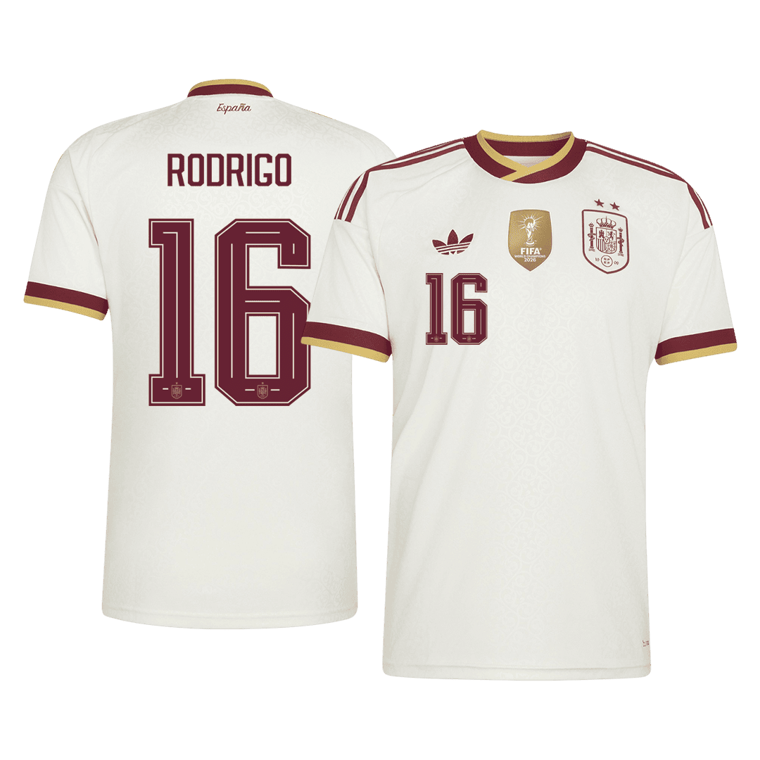 Koszulka piłkarska Hiszpania Mundial 2026 wyjazdowa Champion Edition RODRIGO #16
