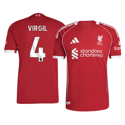 Koszulka piłkarska w wersji zawodniczej Liverpool 2025/26 domowa VIRGIL #4