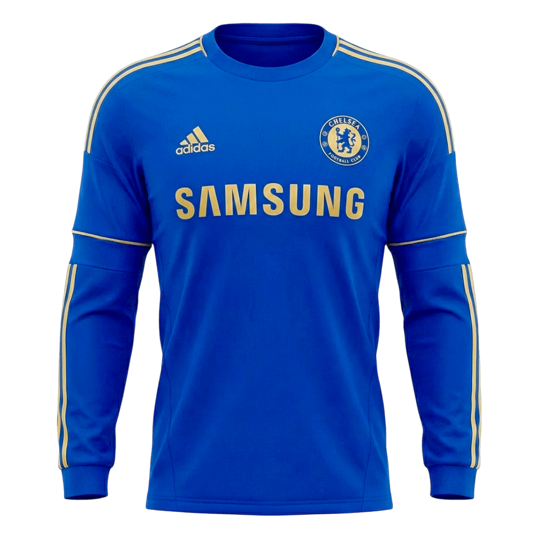 Koszulka piłkarska retro z długim rękawem Chelsea 2012/13 domowa - Kibula