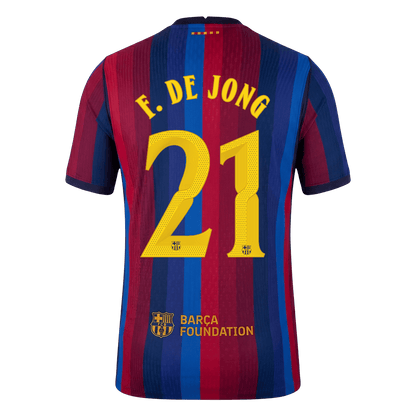 Koszulka piłkarska w wersji zawodniczej FC Barcelona UCL 2026/27 domowa F. DE JONG #21