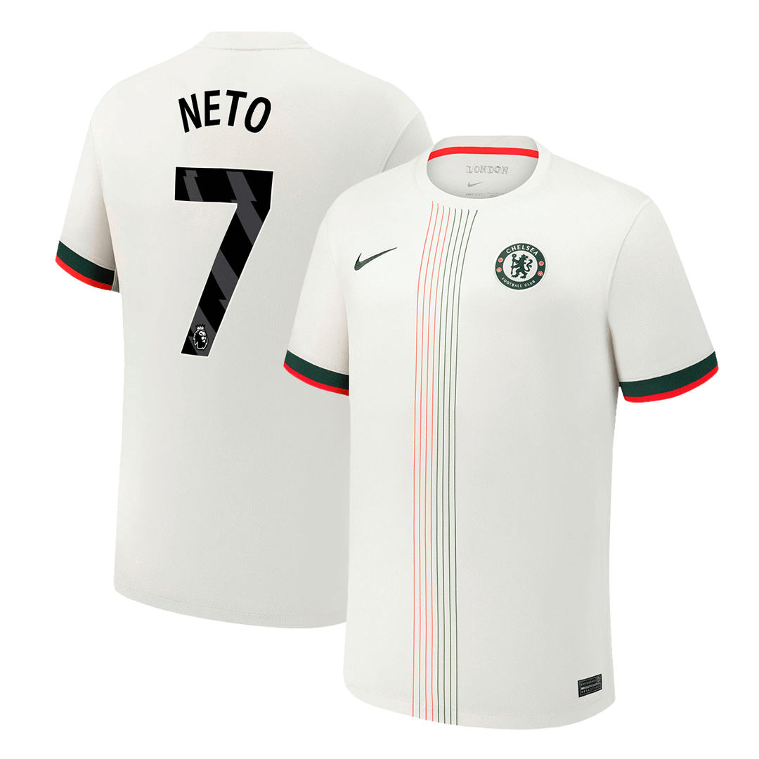 Koszulka piłkarska Chelsea 2025/26 wyjazdowa NETO #7 - Kibula