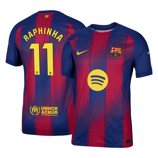Koszulka piłkarska w wersji zawodniczej FC Barcelona 2025/26 domowa RAPHINHA #11 - Kibula