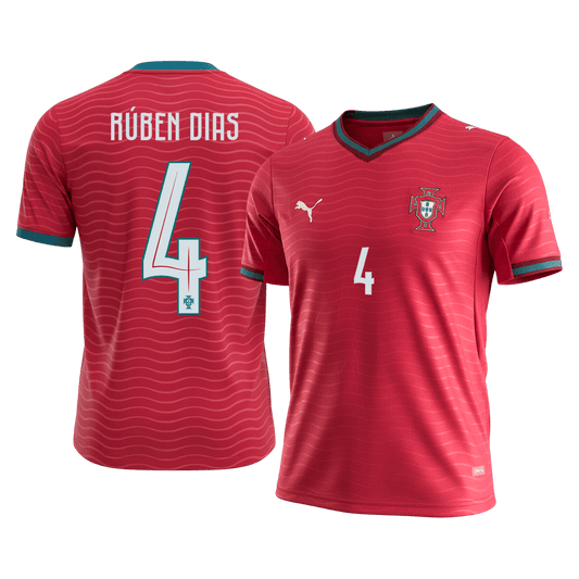 Koszulka piłkarska Portugalia Mundial 2026 domowa RÚBEN DIAS #4