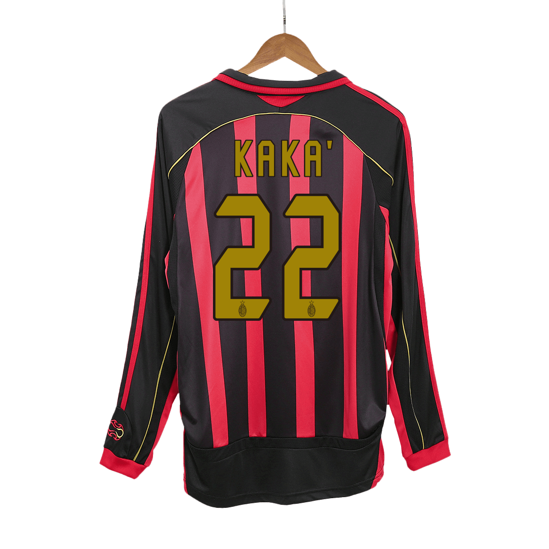 Koszulka piłkarska retro z długim rękawem AC Milan 2006/07 domowa KAKA' #22 - Kibula