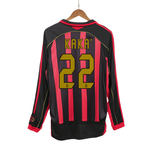 Koszulka piłkarska retro z długim rękawem AC Milan 2006/07 domowa KAKA' #22 - Kibula