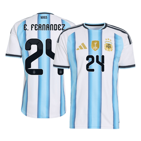 Koszulka piłkarska w wersji zawodniczej Argentyna Mundial 2026 domowa E. FERNANDEZ #24