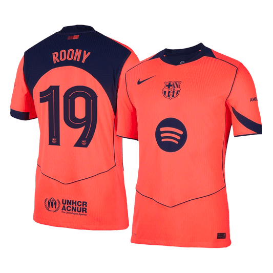 Koszulka piłkarska w wersji zawodniczej FC Barcelona UCL 2025/26 trzecia ROONY #19 - Kibula