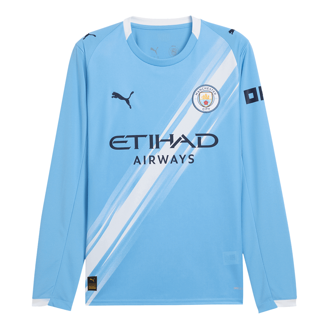 Koszulka piłkarska z długim rękawem Manchester City 2025/26 domowa