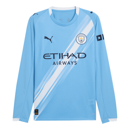 Koszulka piłkarska z długim rękawem Manchester City 2025/26 domowa