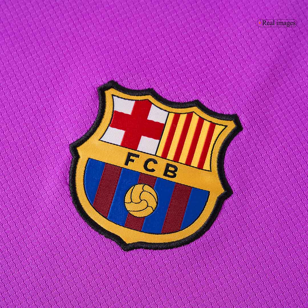 Koszulka piłkarska FC Barcelona 2025/26 przedmeczowa fioletowa - Kibula