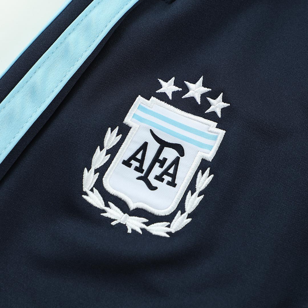 Męski dres treningowy z bluzą rozpinaną Argentyna 2026 granatowy