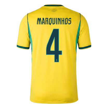 Koszulka piłkarska Brazylia Mundial 2026 domowa MARQUINHOS #4