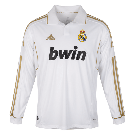 Koszulka piłkarska retro z długim rękawem Real Madryt 2011/12 domowa