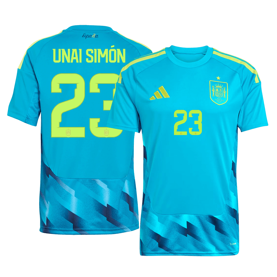 Koszulka piłkarska bramkarska Hiszpania Mundial 2026 UNAI SIMÓN #23