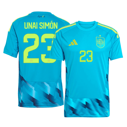 Koszulka piłkarska bramkarska Hiszpania Mundial 2026 UNAI SIMÓN #23