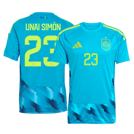 Koszulka piłkarska bramkarska Hiszpania Mundial 2026 UNAI SIMÓN #23