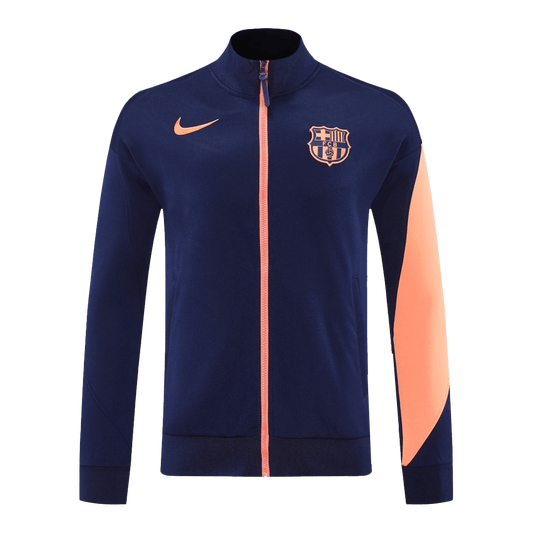 Kurtka treningowa FC Barcelona 2025/26 granatowo-pomarańczowa - Kibula