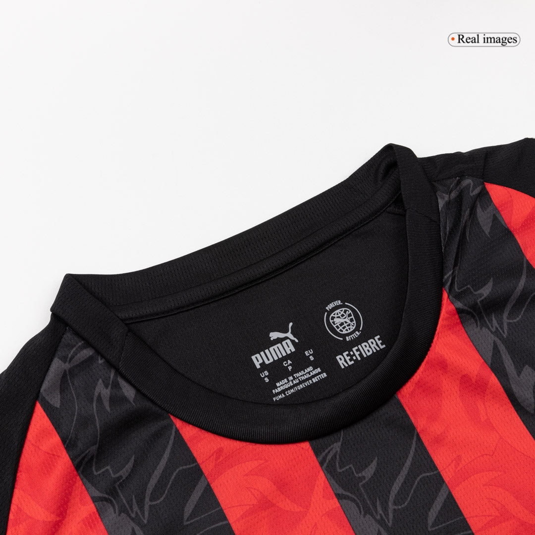 Koszulka piłkarska z długim rękawem AC Milan 2025/26 domowa - Kibula