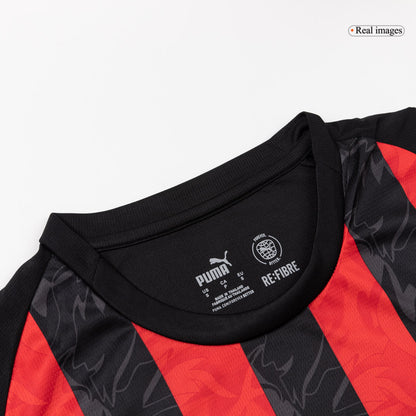 Koszulka piłkarska z długim rękawem AC Milan 2025/26 domowa - Kibula