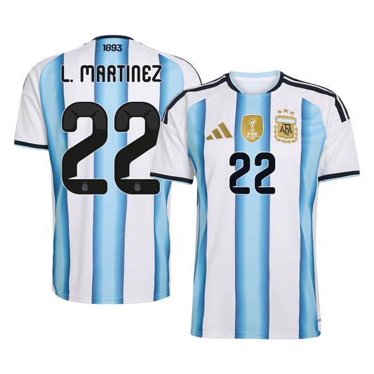 Koszulka piłkarska Argentyna Mundial 2026 domowa L. MARTINEZ #22